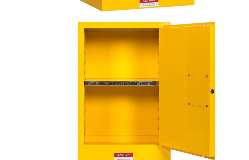 VAULT-FLAM 12 gallon cabinet - open