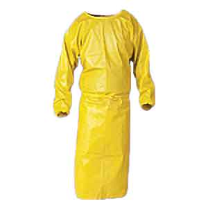 Yellow protective gown